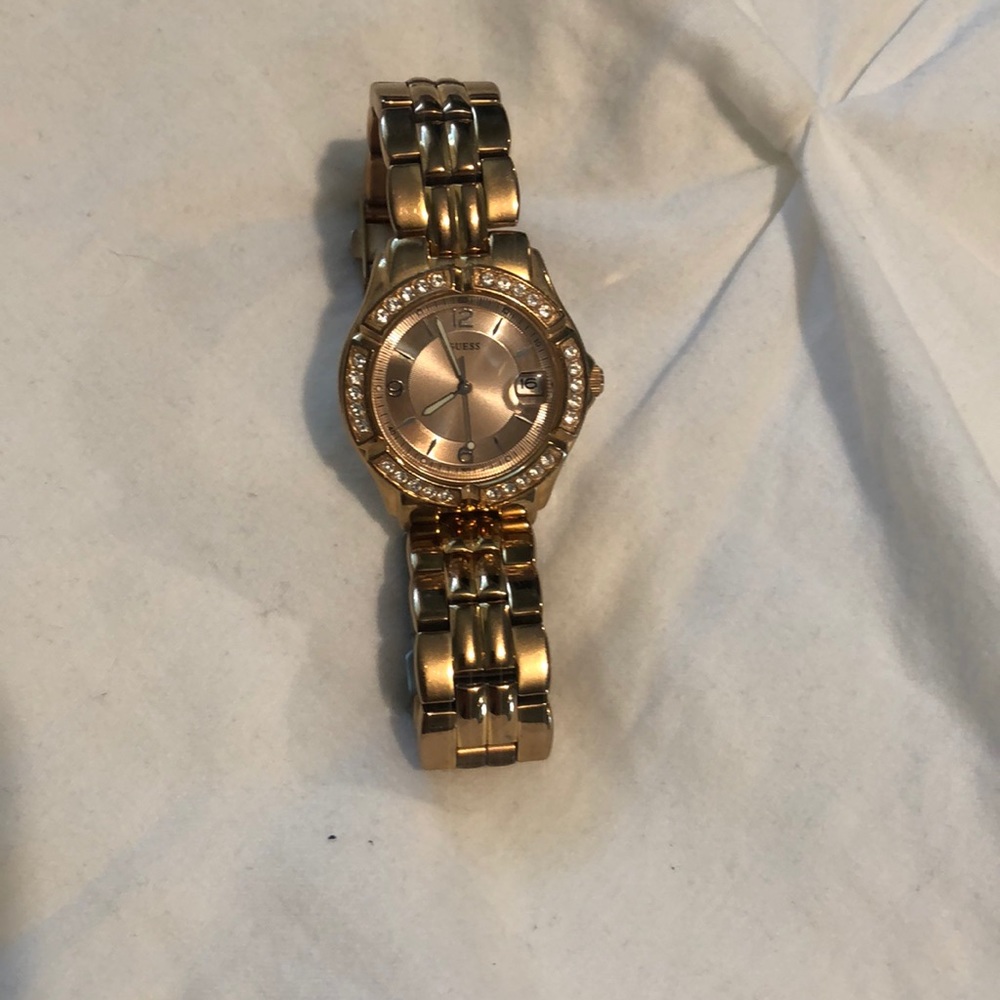 Gold guess watch